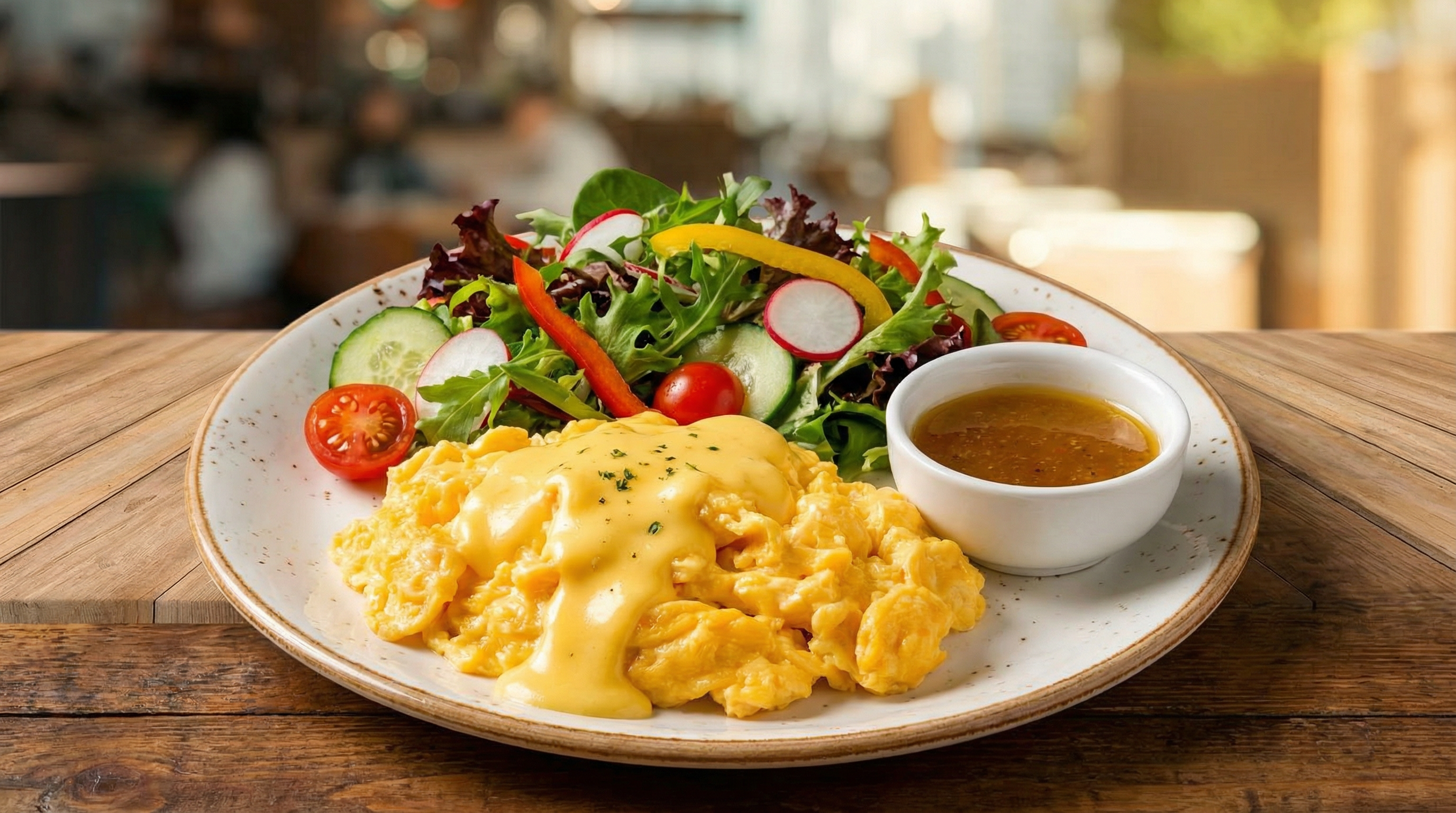 Scrambled Eggs Hollandaise