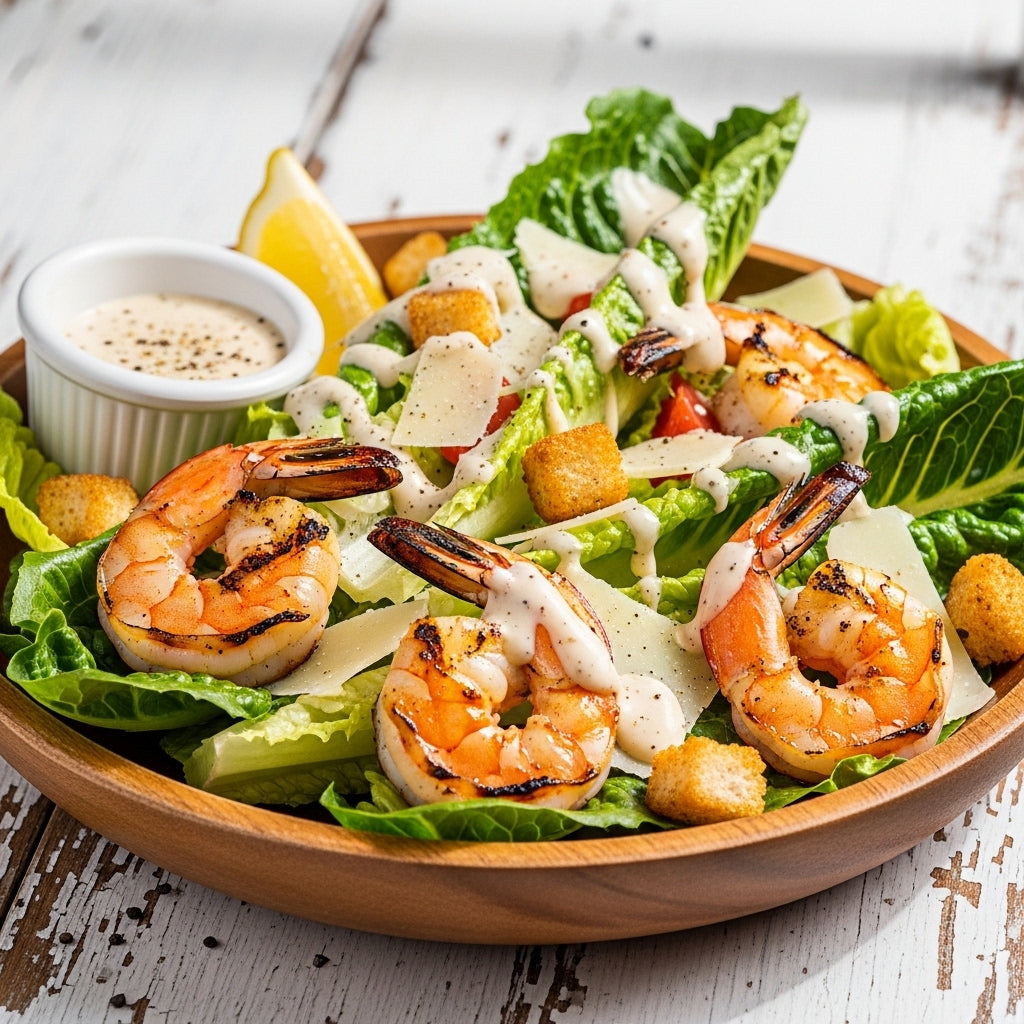 Shrimp Caesar salad