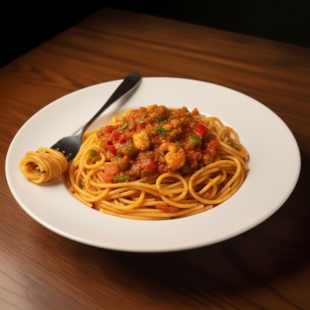 Jollof Spaghetti