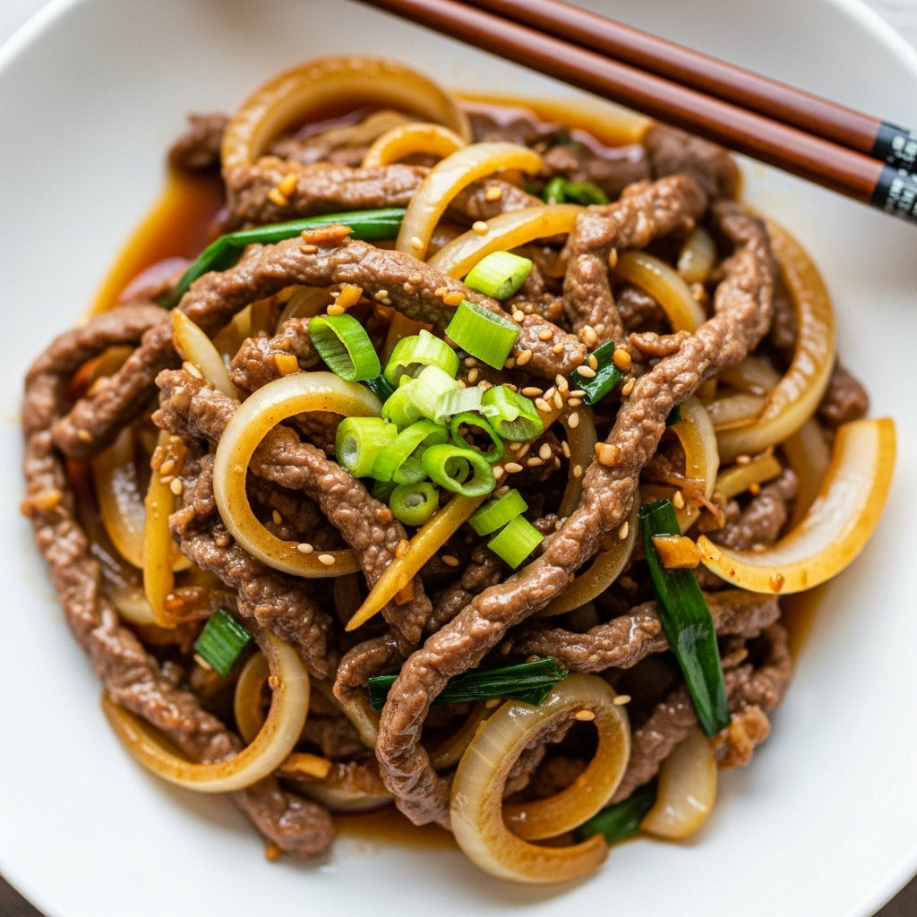 Shredded Beef with Onions